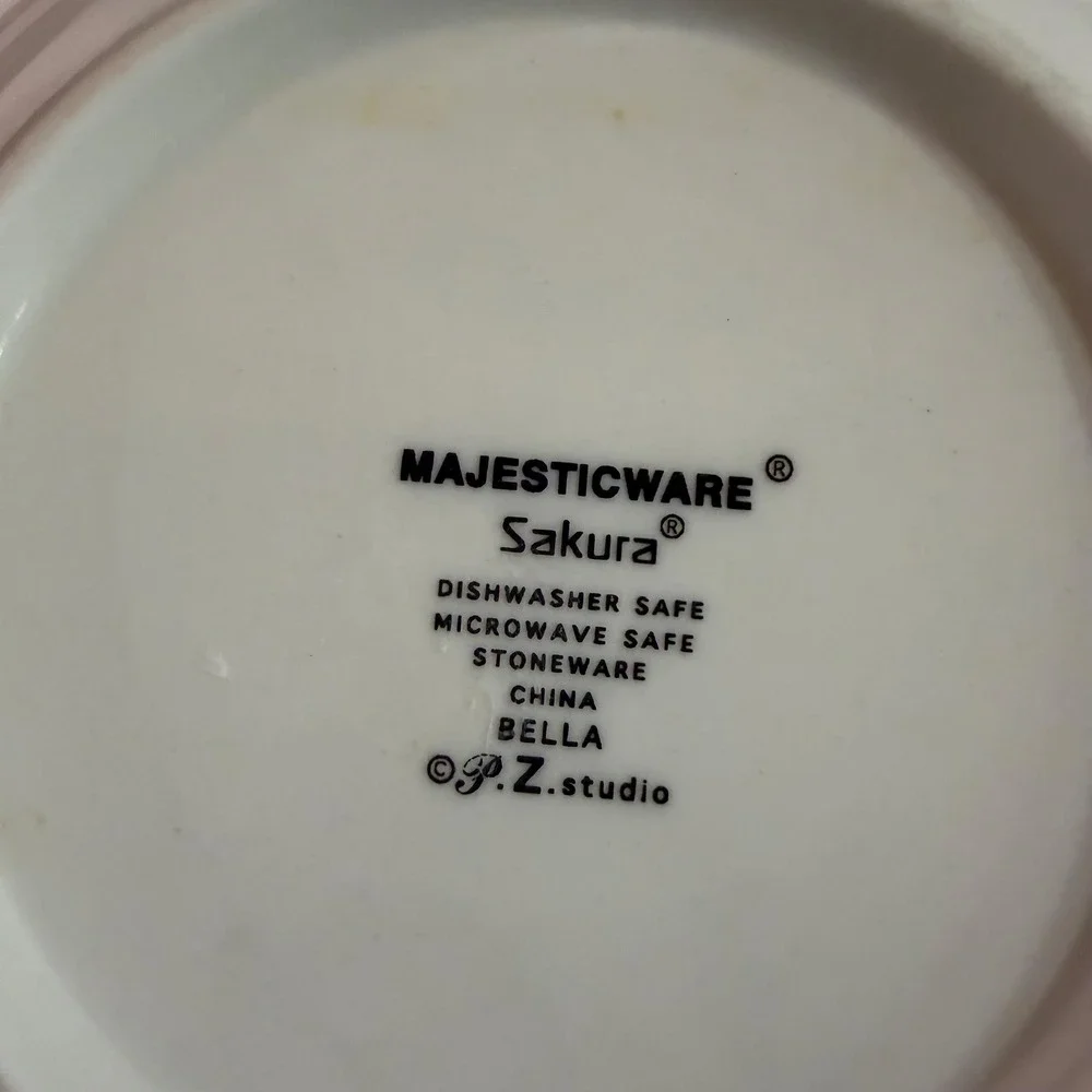 4 Sakura Bella Saucer VTG Majesticware Paula Zanger 6.5